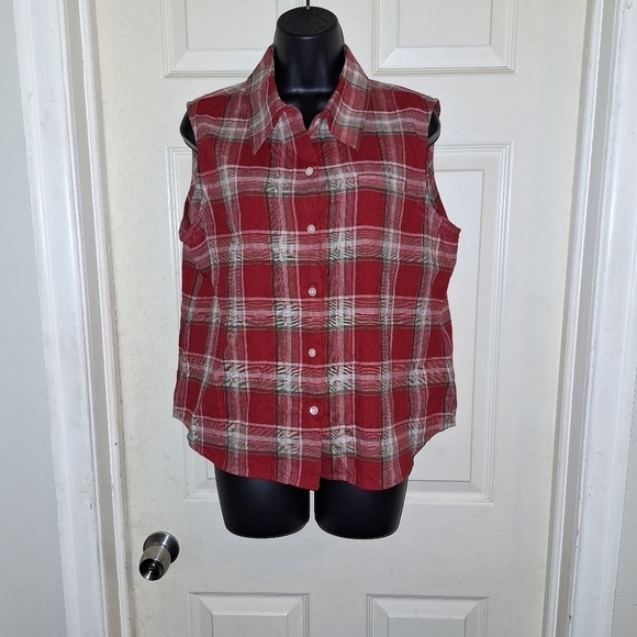 Talbots sleeveless blouse size large - Picture 1 of 6